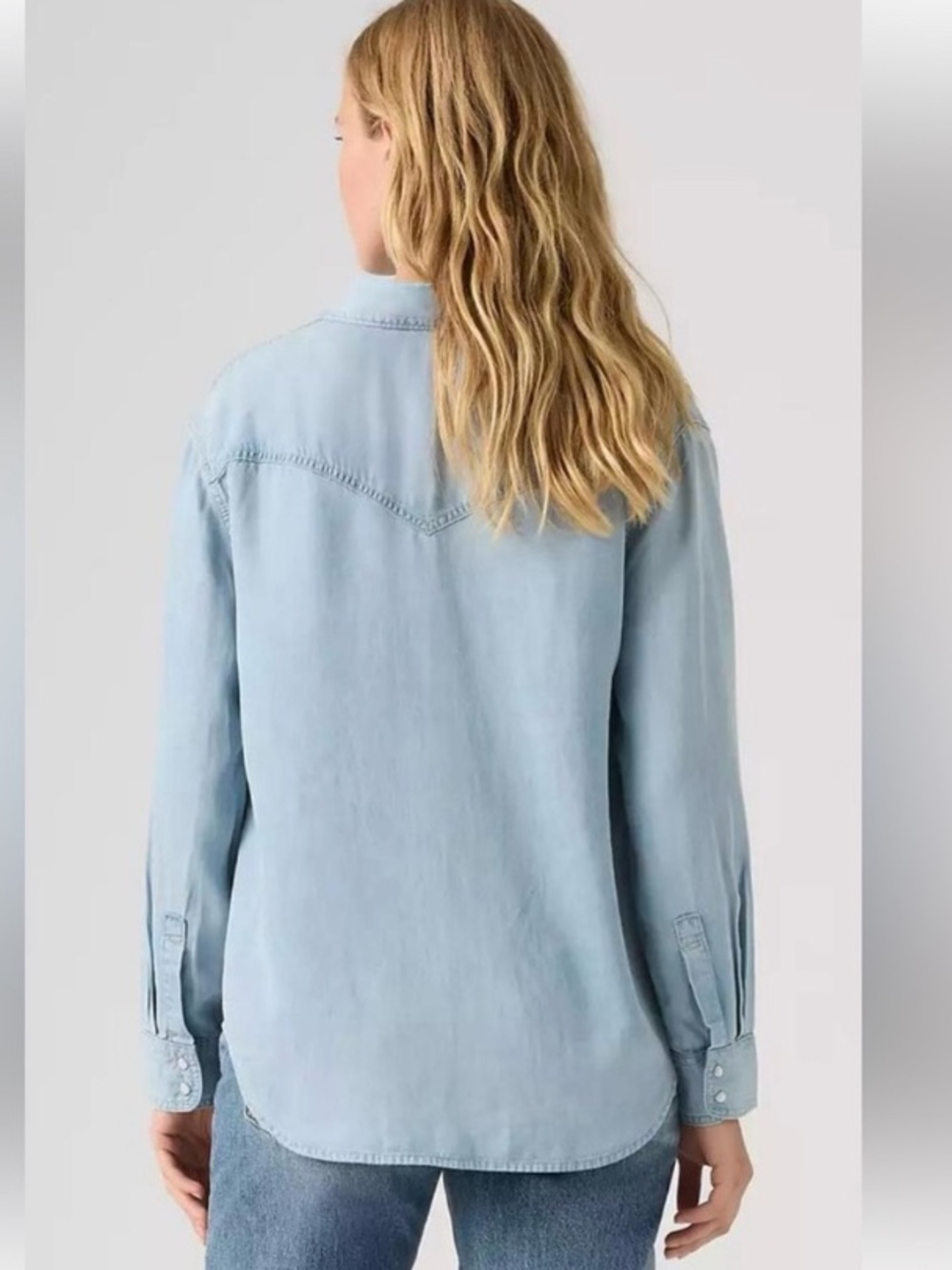 Levi's Sawyer Western Cowgirl Country Button Down Relaxed Long Sleeve Shirt XXL - Picture 4 of 15